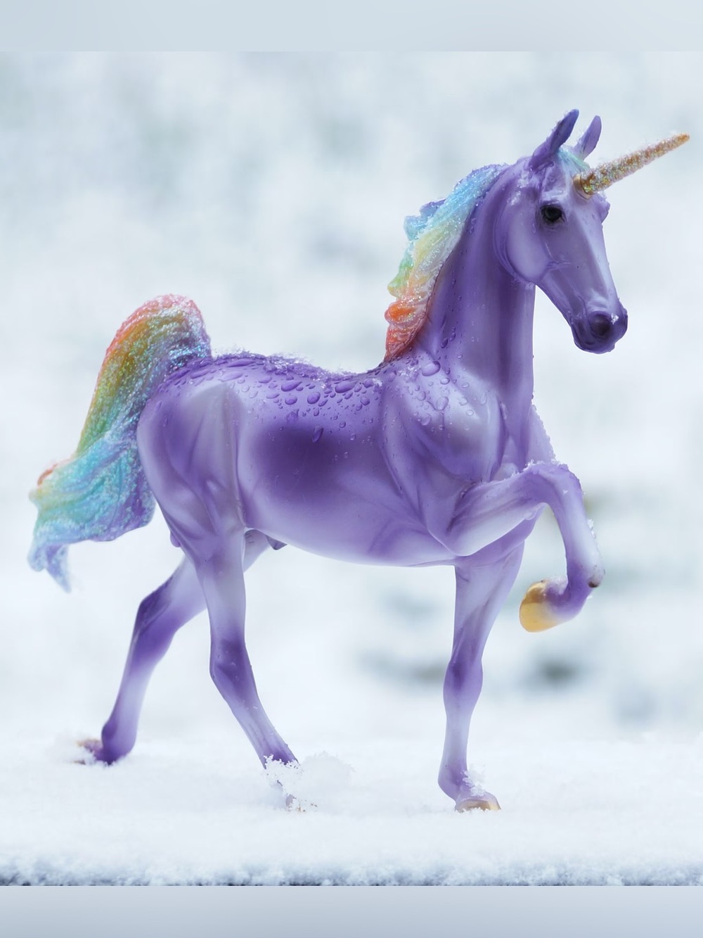 NWT Breyer Rainbow Magical Unicorn Pearl Purple Horse Glitter Horn Sparkly Mane